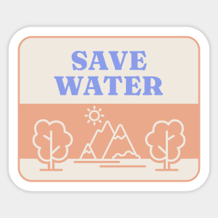 Save Water - Forest Environment Sticker